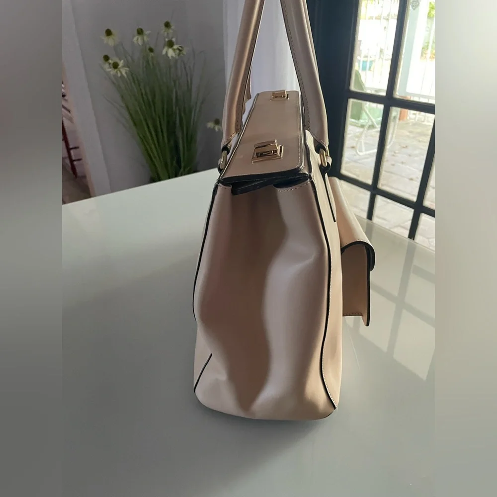 VITTORIA NAPOLI Women's Made In Italy Blush Pink Leather Satchel Handbag New - Picture 5 of 8